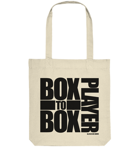 N.O.S.W. BLOCK Fanblock Tote-Bag "BOX TO BOX PLAYER" Organic Baumwolltasche natural