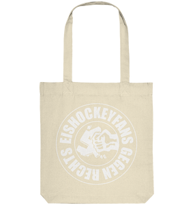 N.O.S.W. BLOCK Gegen Rechts Tote-Bag "EISHOCKEYFANS GEGEN RECHTS" Organic Baumwolltasche natural