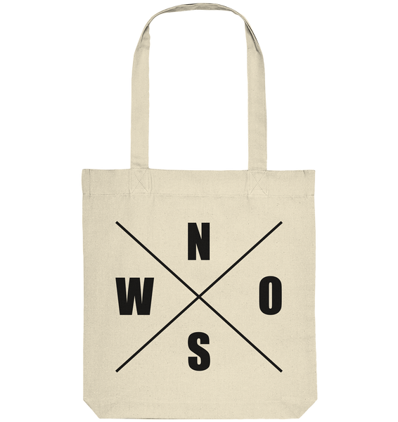 N.O.S.W. BLOCK Ultras Tote-Bag "ULTRA BLOCK GERMANY" beidseitig bedruckte Organic Baumwolltasche natural
