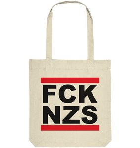 N.O.S.W. BLOCK Gegen Rechts Tote-Bag "FCK NZS" Organic Baumwolltasche natural rwa