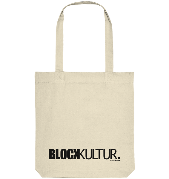 N.O.S.W. BLOCK Fanblock Tote-Bag "BLOCK KULTUR." Organic Baumwolltasche natural