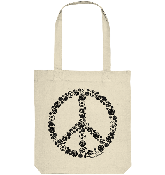 N.O.S.W. BLOCK Tote-Bag "SPORTS FOR PEACE" Organic Baumwolltasche natural