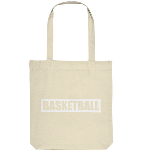 N.O.S.W. BLOCK Teamsport Tote-Bag "BASKETBALL" Organic Baumwolltasche natural