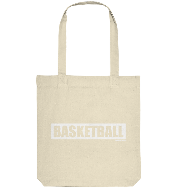 N.O.S.W. BLOCK Teamsport Tote-Bag "BASKETBALL" Organic Baumwolltasche natural