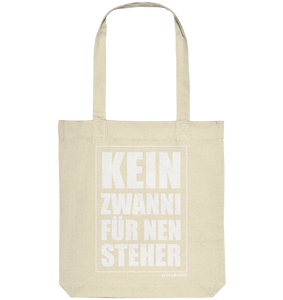 N.O.S.W. BLOCK Fanblock Tote-Bag "KEIN ZWANNI FÜR NEN STEHER" Organic Baumwolltasche natural