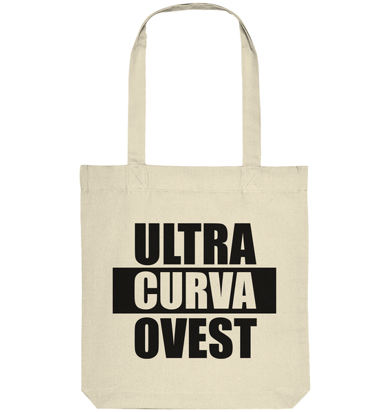 N.O.S.W. BLOCK Ultras Tote-Bag "ULTRAS CURVA OVEST" Organic Baumwolltasche natural