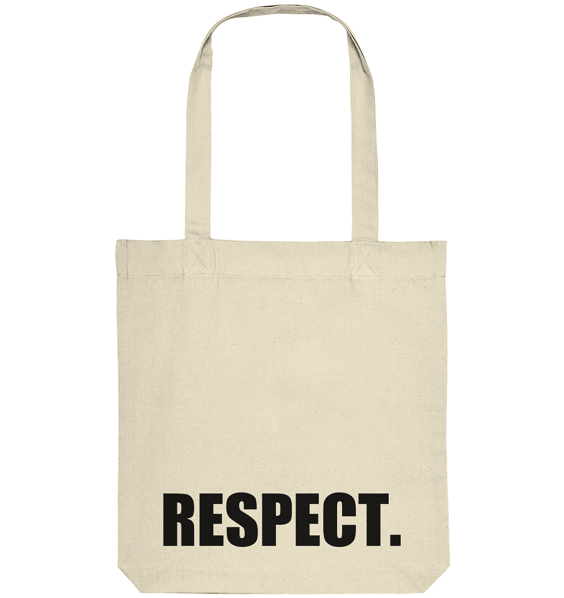 N.O.S.W. BLOCK Fanblock Tote-Bag "RESPECT." Organic Baumwolltasche natural