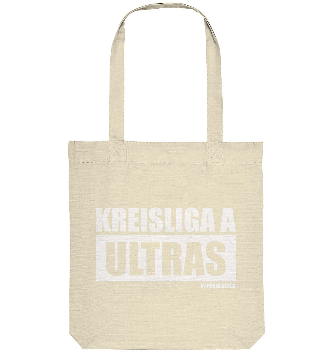 N.O.S.W. BLOCK Ultras Tote-Bag "KREISLIGA A ULTRAS" Organic Baumwolltasche natural