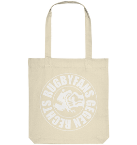 N.O.S.W. BLOCK Gegen Rechts Tote-Bag "RUGBYFANS GEGEN RECHTS" Organic Baumwolltasche natural