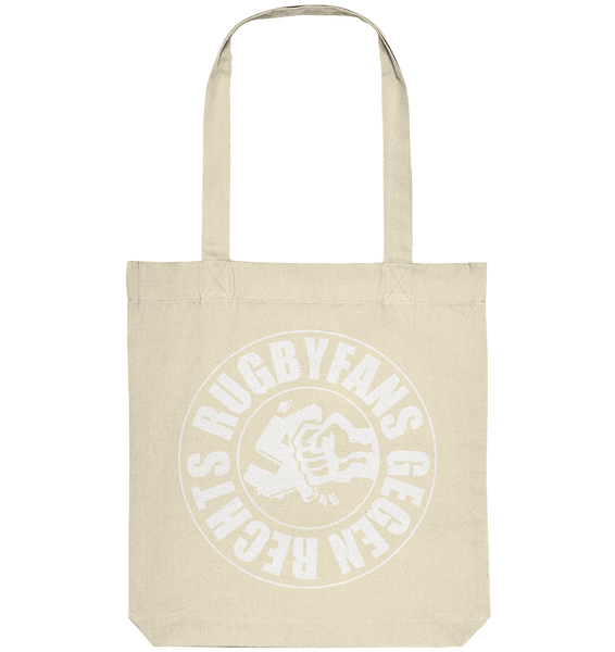 N.O.S.W. BLOCK Gegen Rechts Tote-Bag "RUGBYFANS GEGEN RECHTS" Organic Baumwolltasche natural