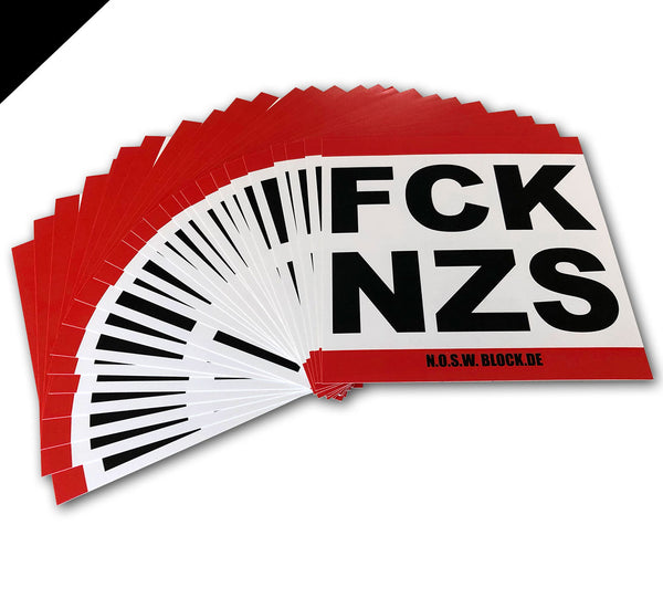 N.O.S.W. BLOCK 25 Gegen Rechts Aufkleber "FCK NZS"