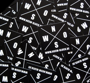 NOSW-BLOCK Logo Sticker Aufkleber schwarz