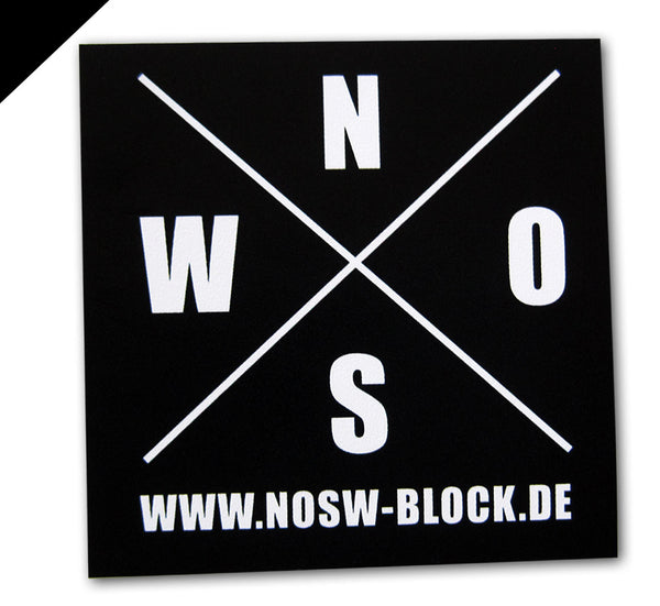 NOSW-BLOCK Logo Sticker Aufkleber schwarz