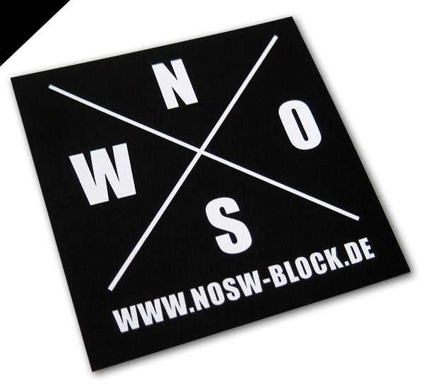 NOSW-BLOCK Logo Sticker Aufkleber schwarz