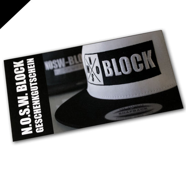 N.O.S.W. BLOCK Geschenkgutschein